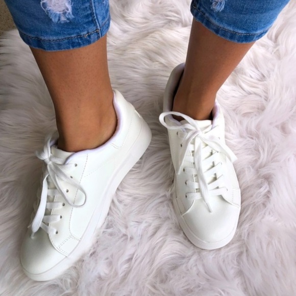 soda white platform sneakers